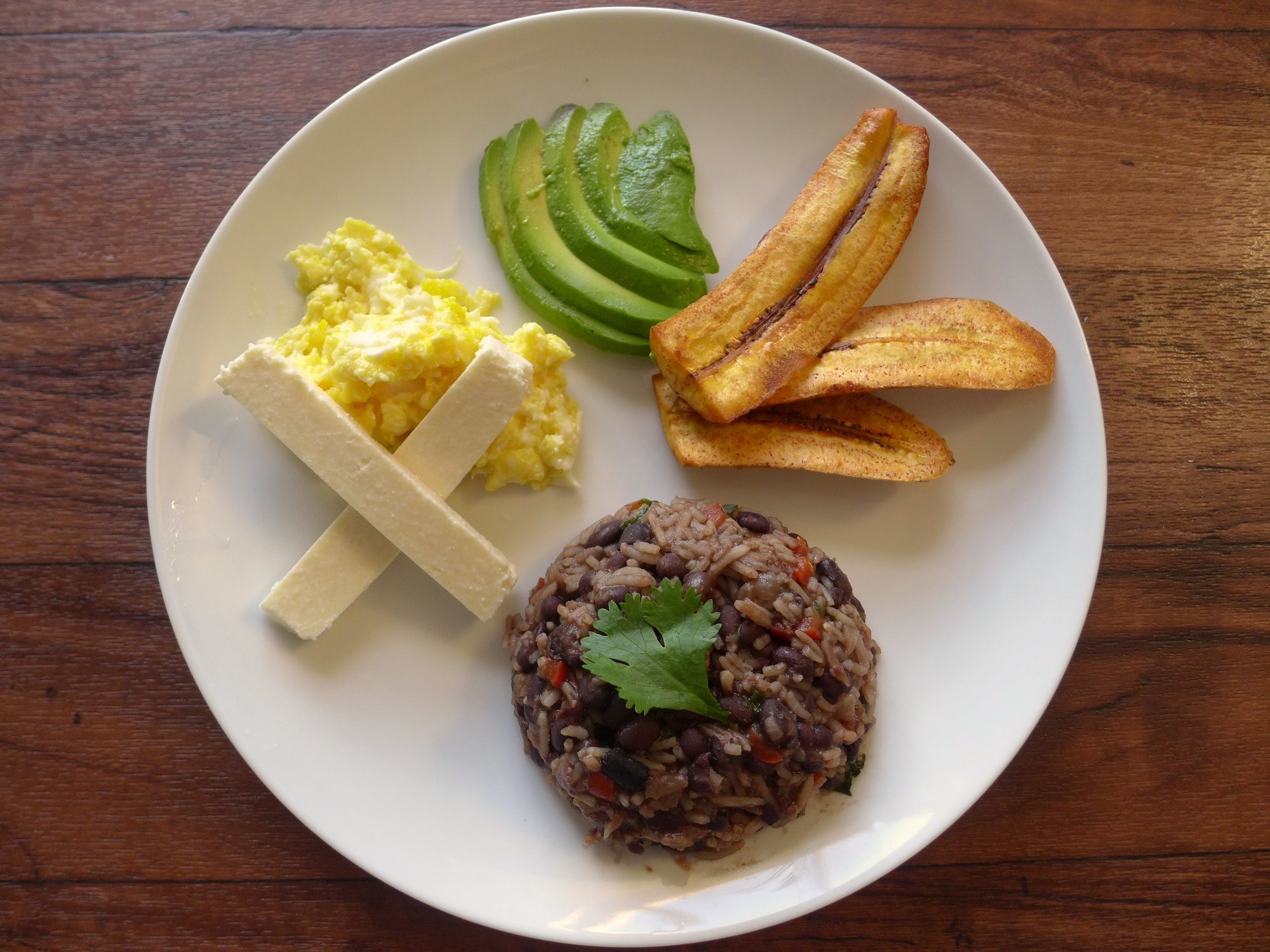 Gallo pinto breakfast plate